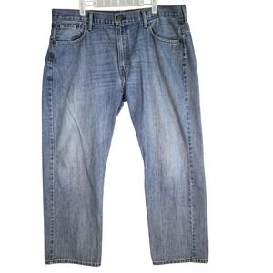 Levis 569 Jeans Mens 38x32 Relaxed Straight Heavyweight Whiskered Distressed